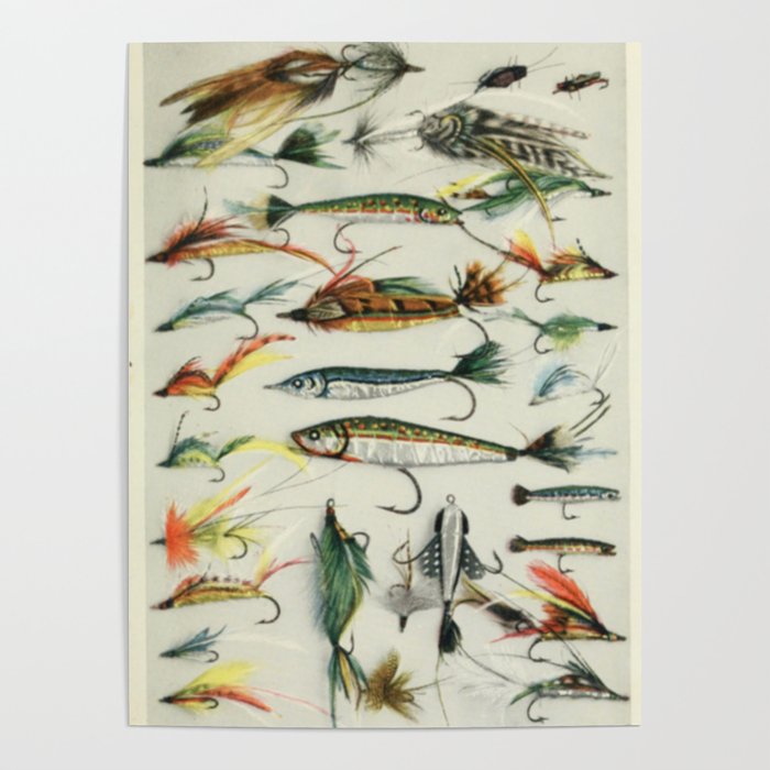 Vintage Fishing Lures Premium Matte Vertical Poster Sold By