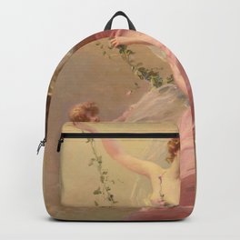 Édouard Bisson - The Swing Backpack | Angeladavis, Fineart, Watercolor, Visualart, Girlpower, Landscape, Oil, Artnouveau, Painting, Gifts 