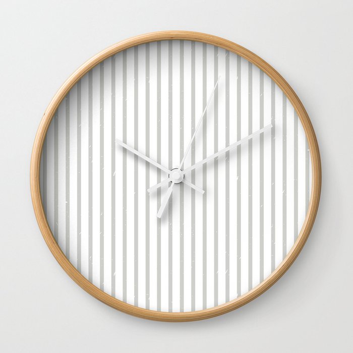 grey stripes with noise Wall Clock