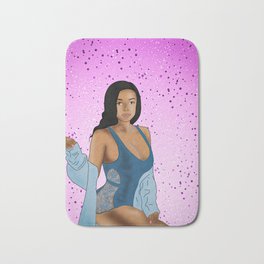 venus Bath Mat | Digital, Sexy, Blackandbeautiful, Illustration, Beautiful, Fabulous, Goddess, Queen, Illustrations, Drawing 