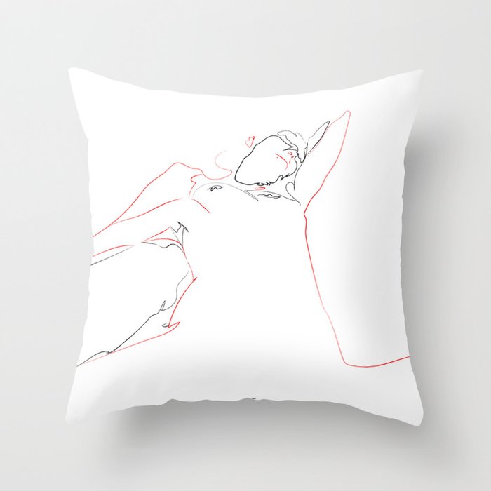 Submissive woman Throw Pillow