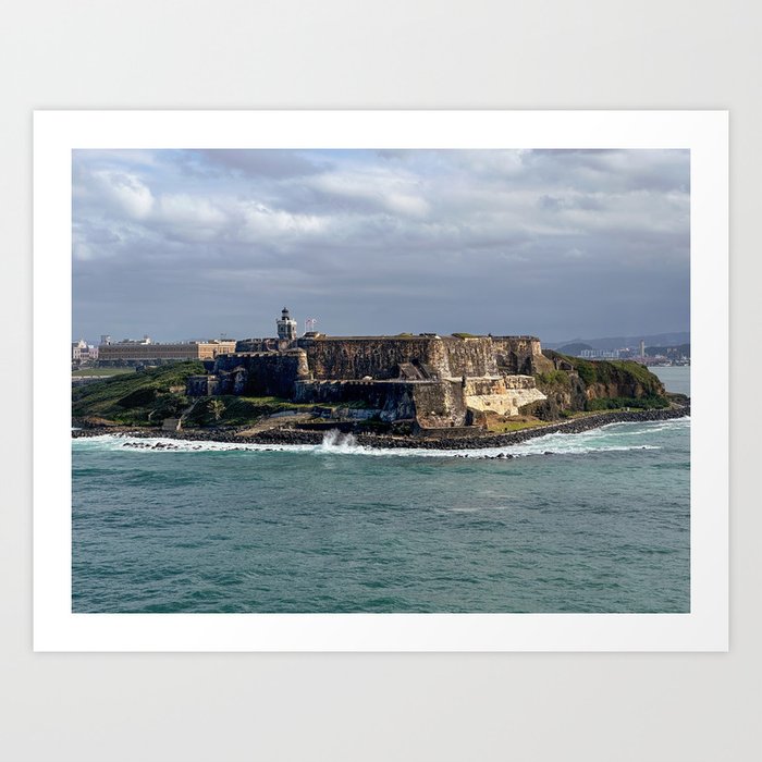 El Morro from the Water, San Juan, PR (4) Art Print