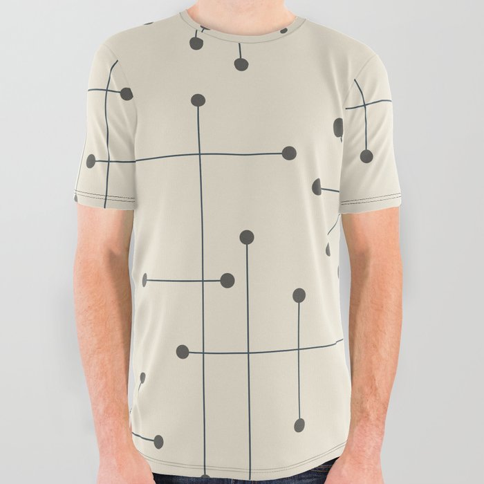 Abstract Mid Century Modern Seamless Pattern 7 All Over Graphic Tee