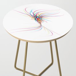 Abstract Curved Colored Lines. Side Table