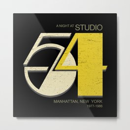 Studio 54 - Discoteque Metal Print | Studio54, Discoball, Deejay, Manhattan, Graphicdesign, 80S, Discjockey, Nightclub, 70S, Manero 