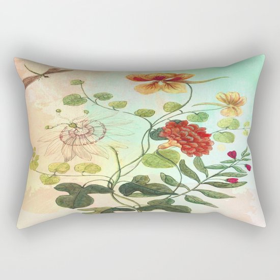 Simply Divine, Vintage Botanical Illustration Rectangular Pillow