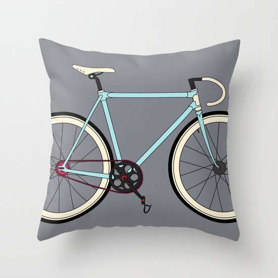 Classic Road Bike Throw Pillow