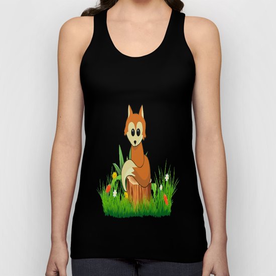 Fox Pose Unisex Tank Top