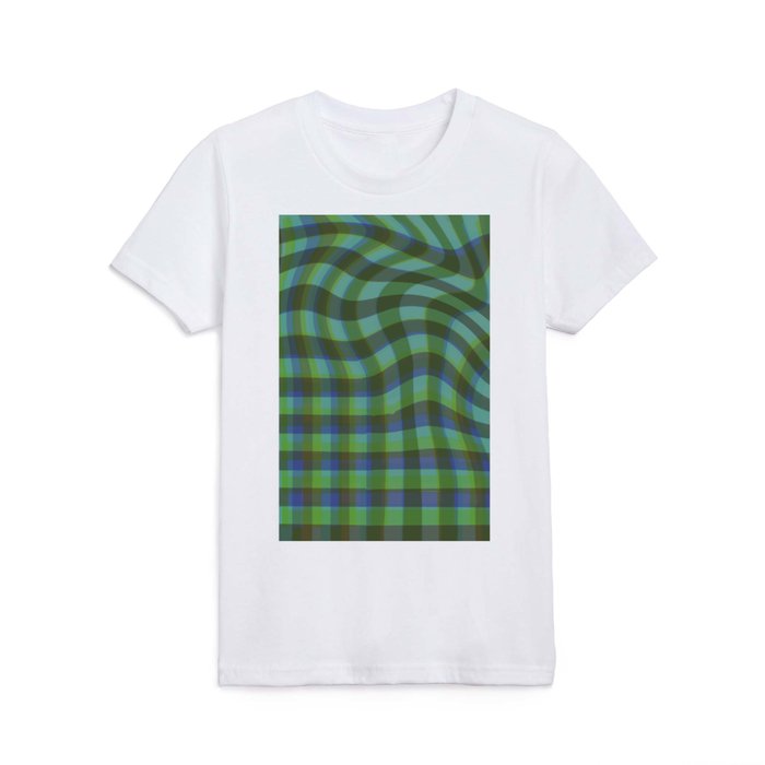 Green squared Kids T Shirt