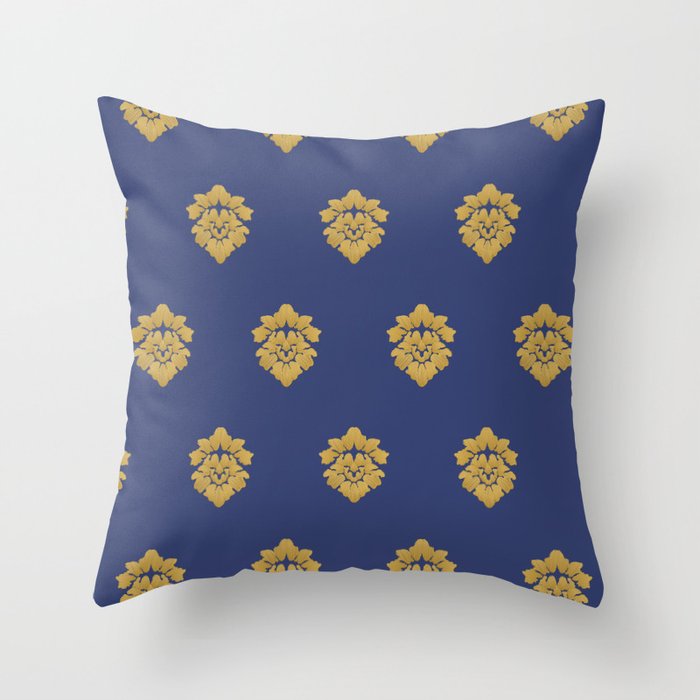 Free Marches (Blue) Throw Pillow