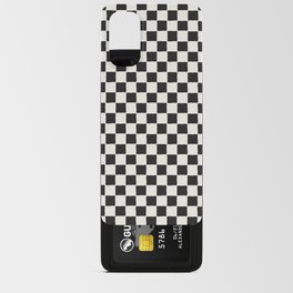 Checkered Black and Natural (small) Android Card Case