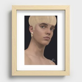 boy with a pearl earring Recessed Framed Print