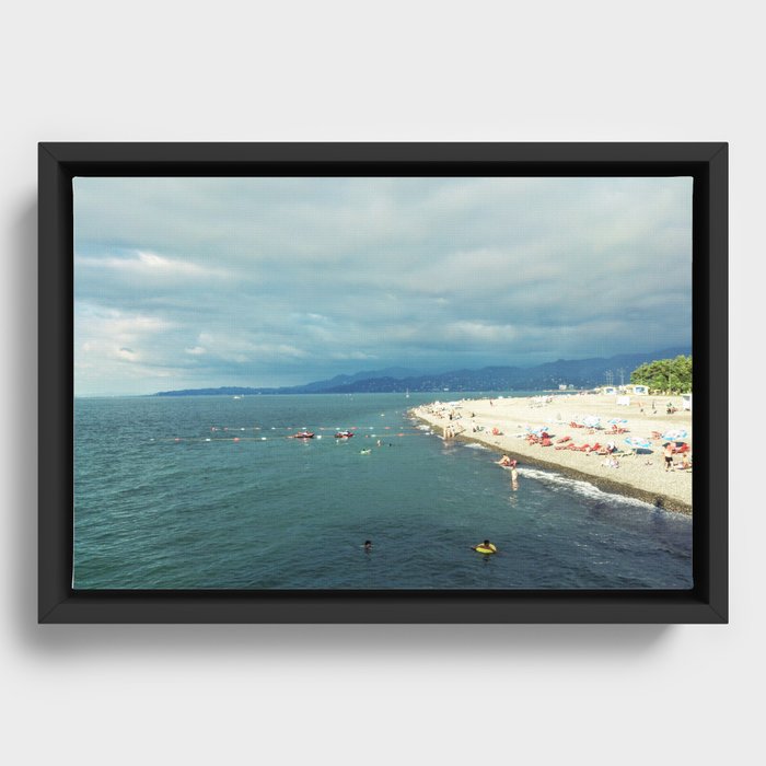 The beach Framed Canvas