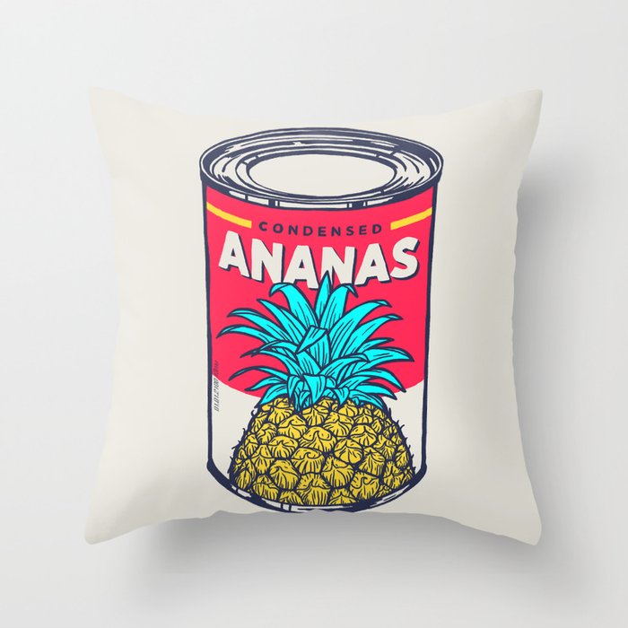Condensed ananas Throw Pillow