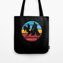 Distressed Sunset Martial Arts Aikido for Men Boys Tote Bag