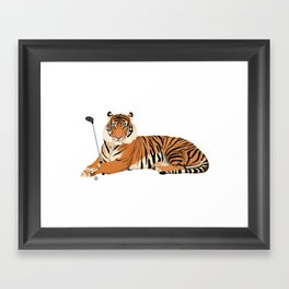 Golf Tiger Framed Art Print