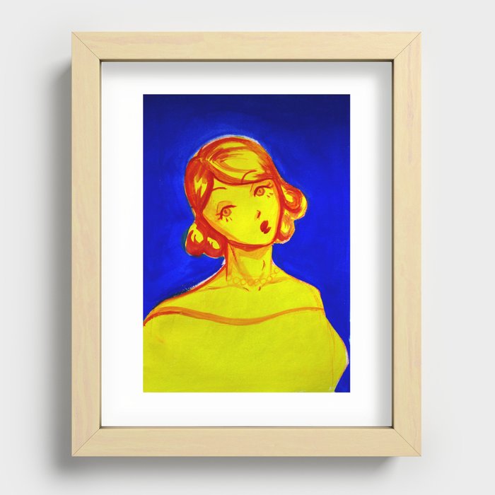 Yellow Girl  Recessed Framed Print
