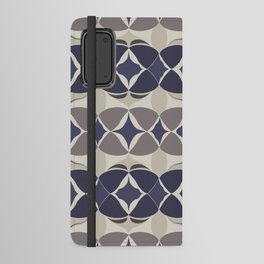 Modern abstract big weave pattern - Blue Android Wallet Case
