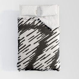 Black and White swirls pattern, Line abstract splatter Digital Illustration Background Comforter