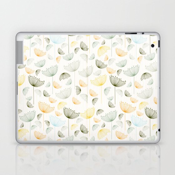 Mid-Century Modern Art Umbrella Flowers 1.1 Laptop & iPad Skin