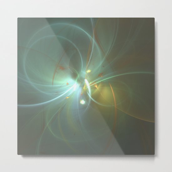 Holiday Glow Fractal Metal Print
