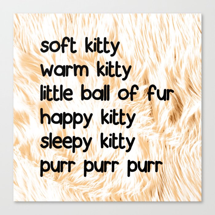 Soft Kitty Canvas Print