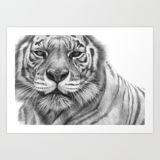 White Tigress G2013-071 Art Print