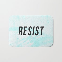 RESIST 1.0 - Black on Teal #resistance Bath Mat | Graphicdesign, Typography, Digital, Photo, Popart, Not My President, Freedom, Painting, Feminism, Resistance 