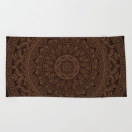 Mandala Dark Chocolate Beach Towel