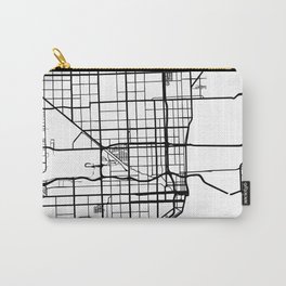 MIAMI FLORIDA BLACK CITY STREET MAP ART Carry-All Pouch