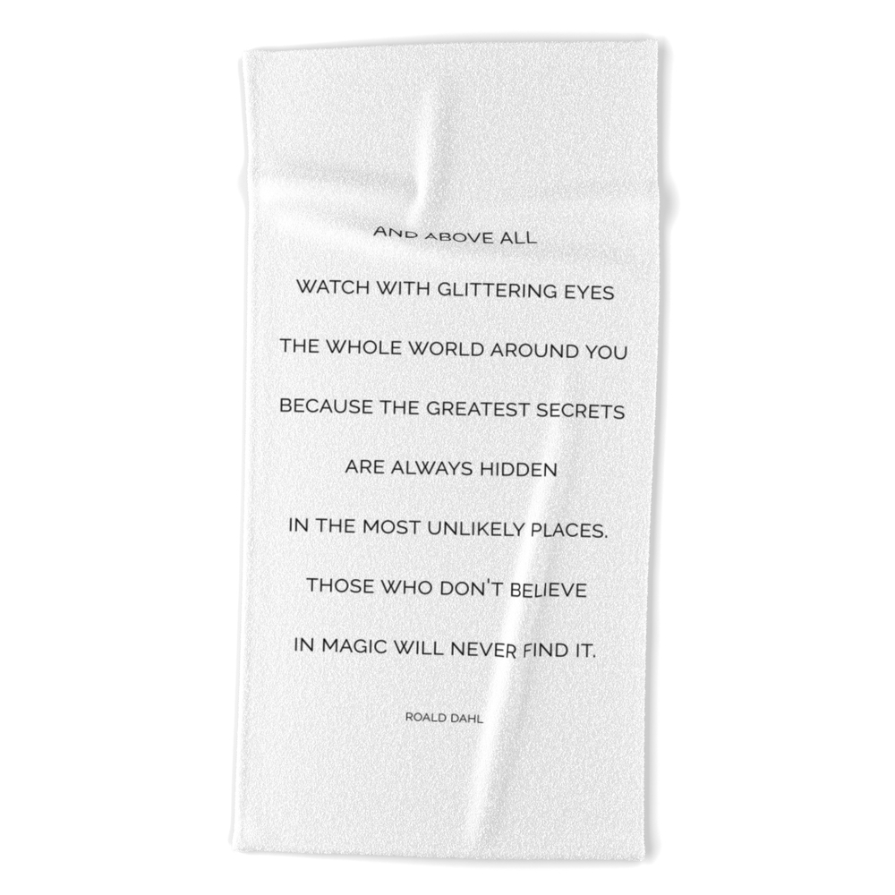 Watch With Glittering Eyes Beach Towel by theminimalistquote