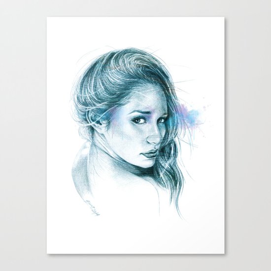 Look away, look away... | blue Canvas Print