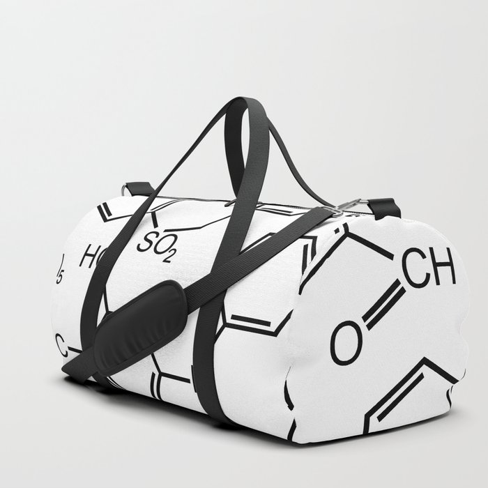 Chemistry chemical bond design pattern background white Duffle Bag