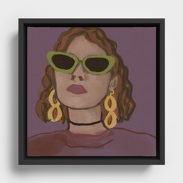 Artificial Lime Framed Canvas