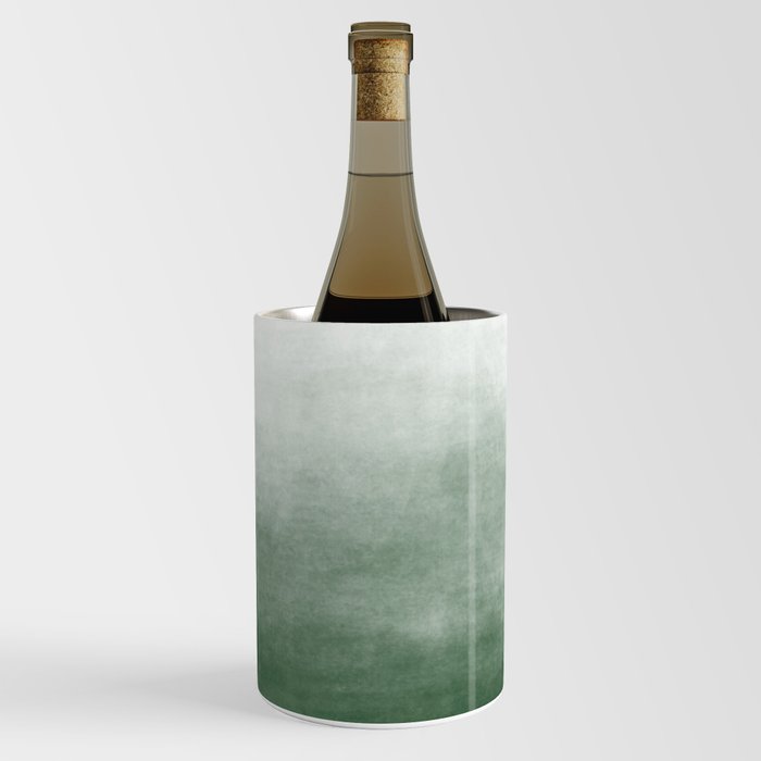 Ombre Paint Color Wash (forest green/white) Wine Chiller