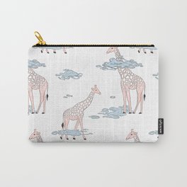 Giraffe in clouds Carry-All Pouch