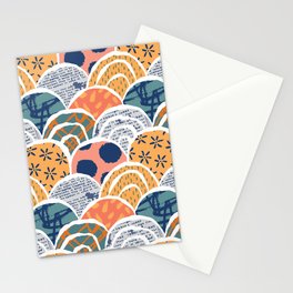 Abstract asian art pattern background Stationery Card