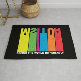 Seeing The World Differently Autism Awareness Area & Throw Rug