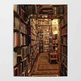 Warm & cozy bookshop in Scotland Poster