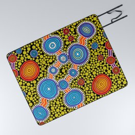 Authentic Aboriginal Art - The Journey Picnic Blanket