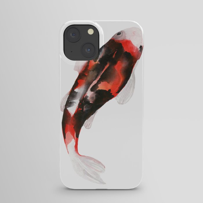 Japanese style two artistic carp iPhone Case