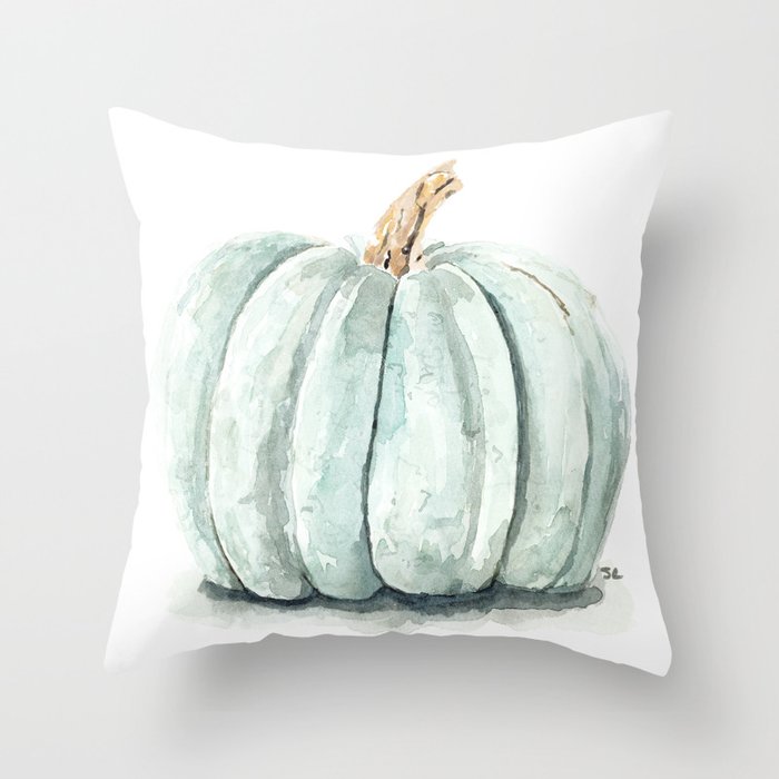 Blue pumpkin 2025 throw pillows