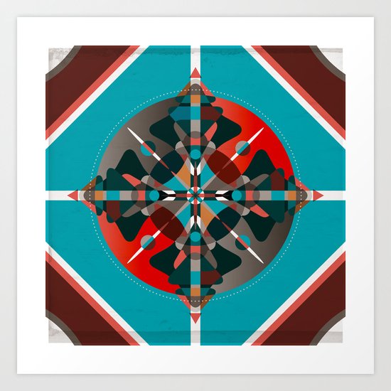 Compass, Palette 2 Art Print