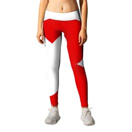 Number 3 (Red & White) Leggings