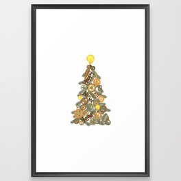 Steampunk Christmas Tree Framed Art Print