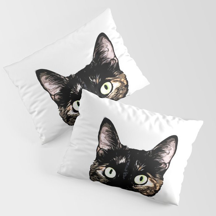 Peeking Cat Pillow Sham