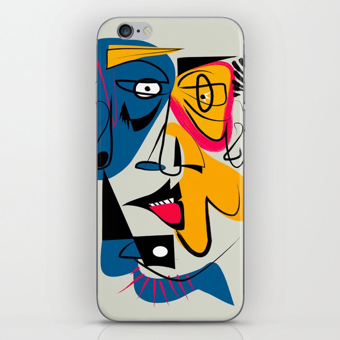 Abstract Line Face003 iPhone Skin