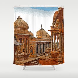 Bada Bagh, Rajasthan state of India color art Shower Curtain