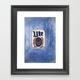 Miller lite watercolor Framed Art Print