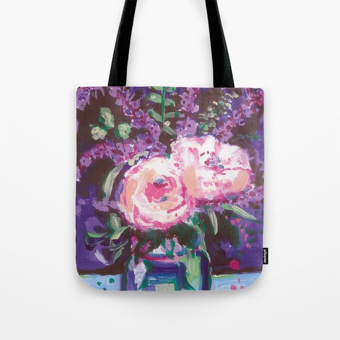 Roses with Salvia Tote Bag